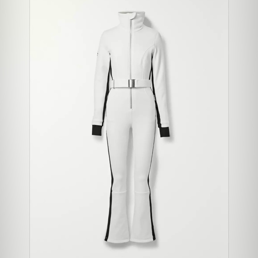 NWT White Cordova OTB Fit Flare One Piece Ski Suit White Black Jumpsuit P XS 0 2 - Picture 8 of 14